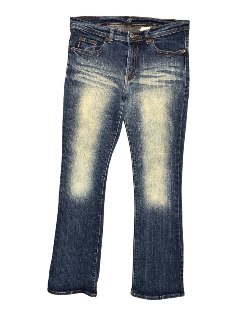 Solid Jeans Y2K Straight Leg Whiskered Sand Wash Denim 11